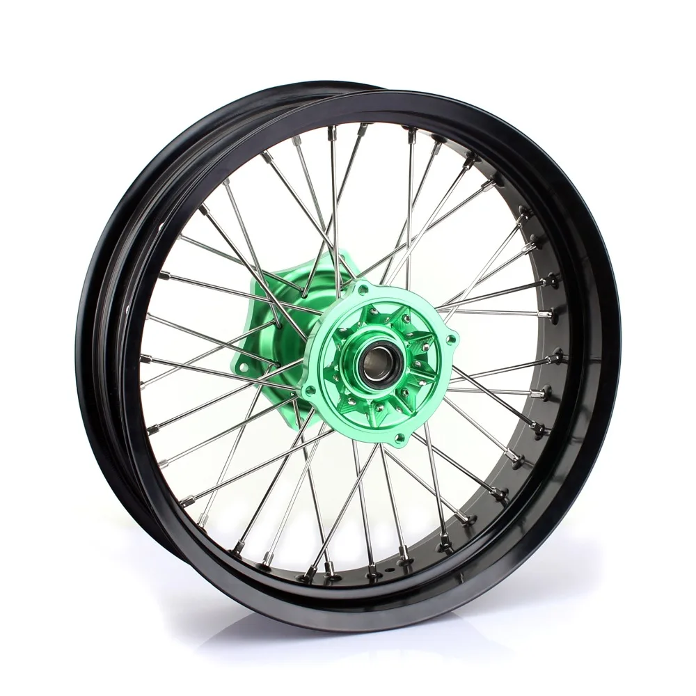 Ступица колеса BIKINGBOY 3 5*17 &quotMX Supermoto 36 спиц для KAWASAKI KX250F KX450F 06 07 08 09 17 KX125 KX250 13|Обода| |