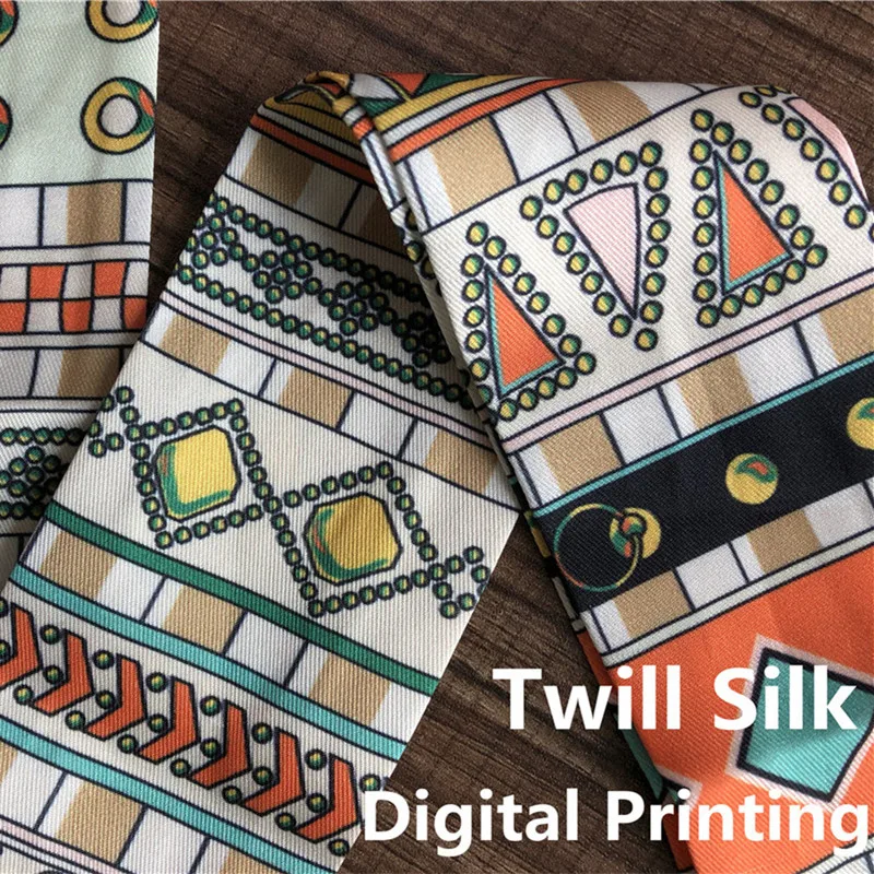 Новый саржевый шелковый шарф для женщин модный мешок волос с ручкой украшение