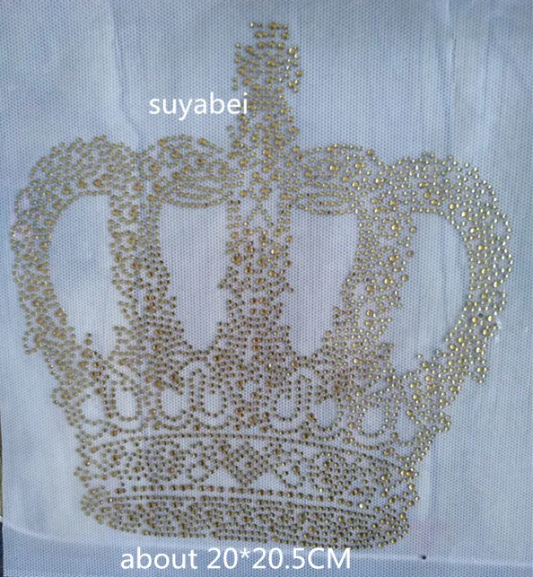 2 шт./лот большой железный патчи с короной аксессуары Аппликации вышитый патч