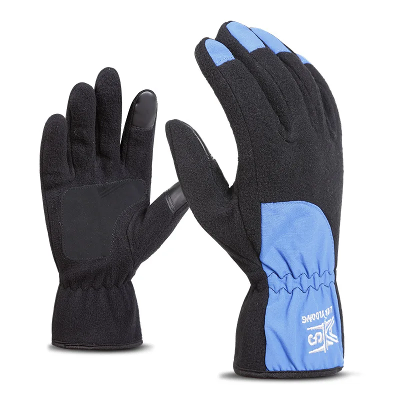 

Fleece gloves winter men and women riding warm touch screen couple plus cashmere thickening outdoor skiing motorcycle wind 2017