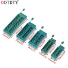 OOTDTY 2018 Мода 16 20 24 28 40 P контакт 2,54 мм Зеленый DIP Тест Универсальный ZIF IC Разъем Тип сварки
