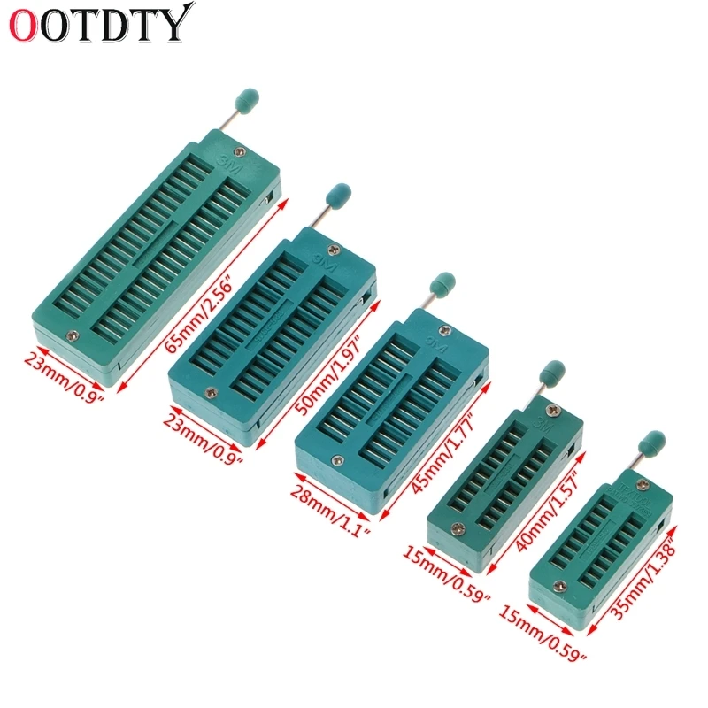 OOTDTY 2018 модный 16 20 24 28 40 P Pin 2 54 мм Зеленый DIP Тест Универсальный ZIF IC Тип