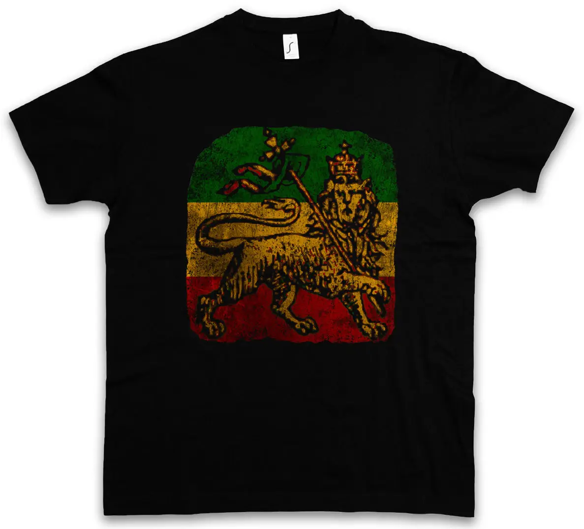 Футболка LION OF JUDAH III Bob Rasta Reggae Marley Jamaica Rastafari Irie СКА Харадзюку Топы модная