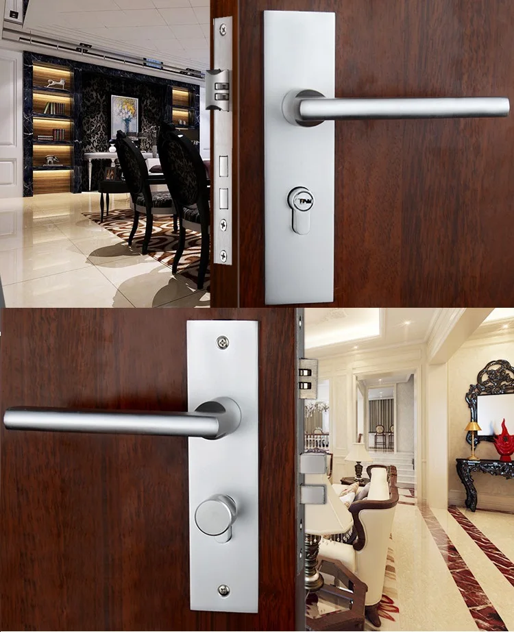 Врезной замок для межкомнатной двери набор разворота из алюминия толщина 35 50