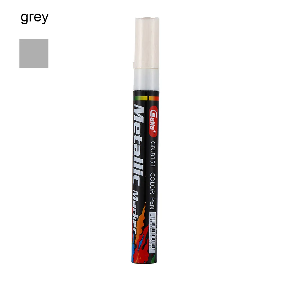 grey Новая Перманентная краска для шин, ручка для автомобиля, мотоцикла, велосипеда, креативный маркер, цветная Водонепроницаемая масляная ручка, резина/металл/стекло/дерево, краска для шин - Цвет: grey