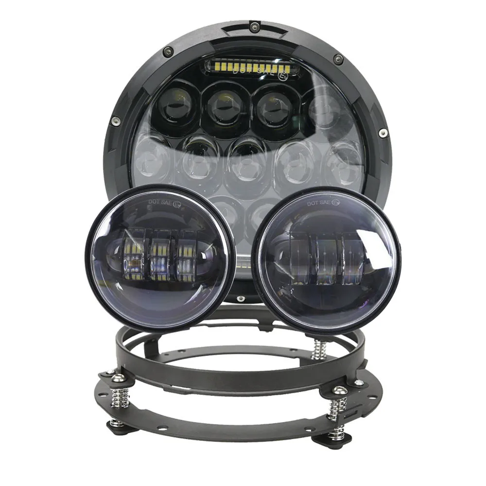 Yamaha Royal Star Venture XVZ1300 Harley 75 Вт 7-дюймовая Светодиодная Фара Для Мотоцикла В Сборе С 4