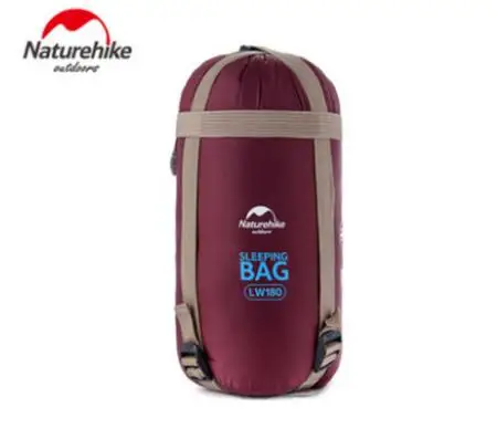 NatureHike открытый сверхлегкий конверт мини спальный мешок ультра-маленький размер для кемпинга пешего туризма альпинизма открытый 1,9*0,75 м - Цвет: Wine Red