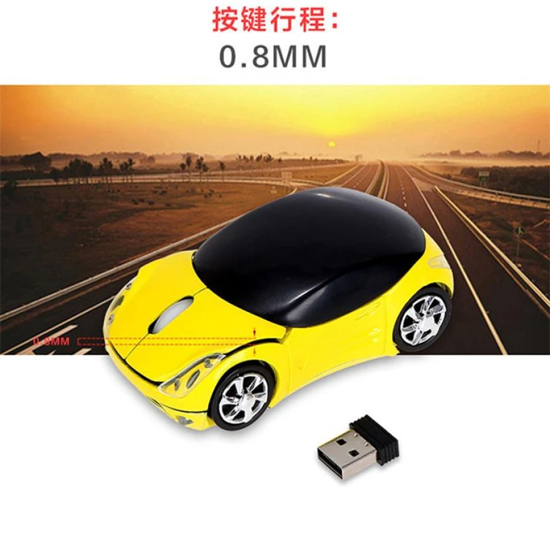 Мышь Raton 2,4 GHz 1200 dpi в форме автомобиля, беспроводная оптическая мышь с USB прокручиванием, профессиональная компьютерная мышь для ПК и ноутбука, 18Aug2