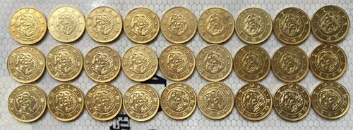 Япония 5 иен Meiji 3 30 лет копия монеты 23 84 мм позолота|copy coins|yen coin |