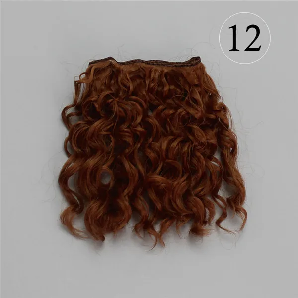 Color 12 15 см кукольные волосы для 1/3 1/4 1/6 BJD diy кукла натуральные волнистые кукольные парики деревья молочный Шелковый парик термостойкие высокотемпературные кукольные волосы - Цвет: Color 12
