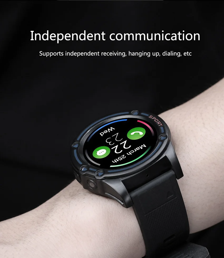Круглые Смарт-часы с поддержкой sim-карты, камеры, шагомера, Bluetooth, умные часы, Push Message, фитнес-трекер для IOS, Android, телефона