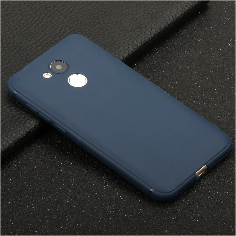 Чехол для Huawei Honor 6C Pro мягкий силиконовый матовый чехол-бампер с защитой 360