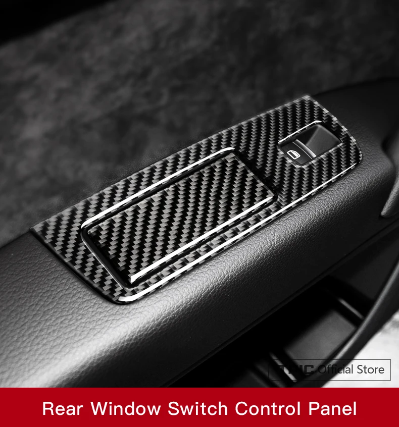 TPIC для Audi Q7 2008-, углеродное волокно, кнопка памяти, панель, накладка, автомобильные наклейки и наклейки, аксессуары для интерьера