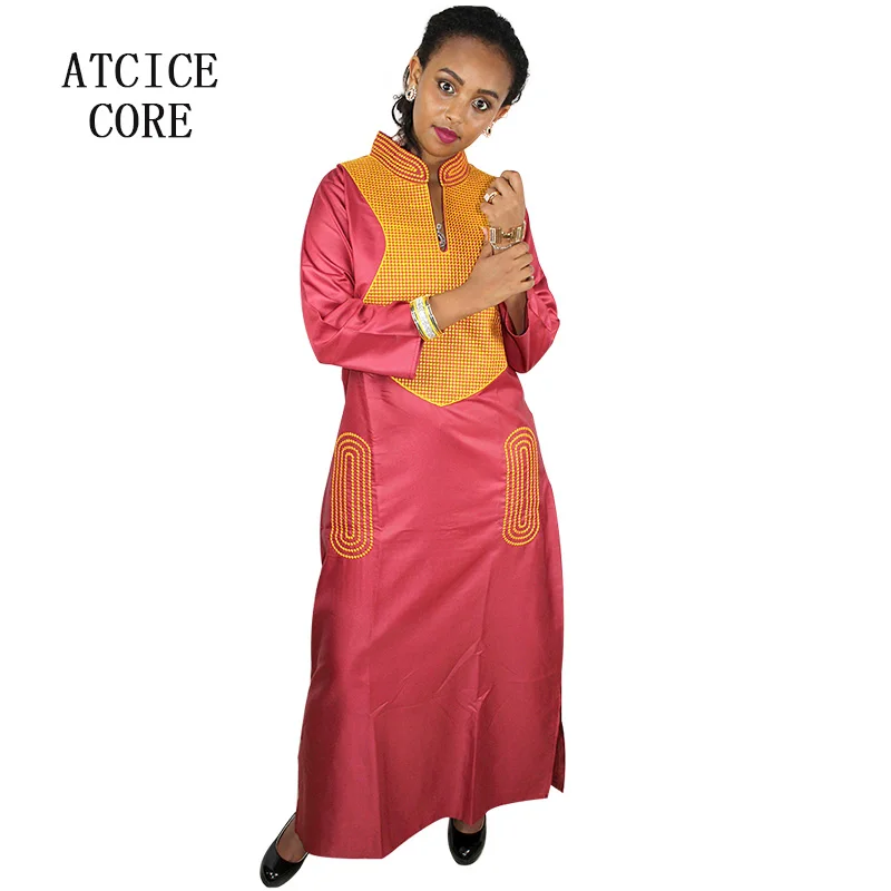 Африканские платья для женщин из мягкого материала с вышивкой дизайнерское