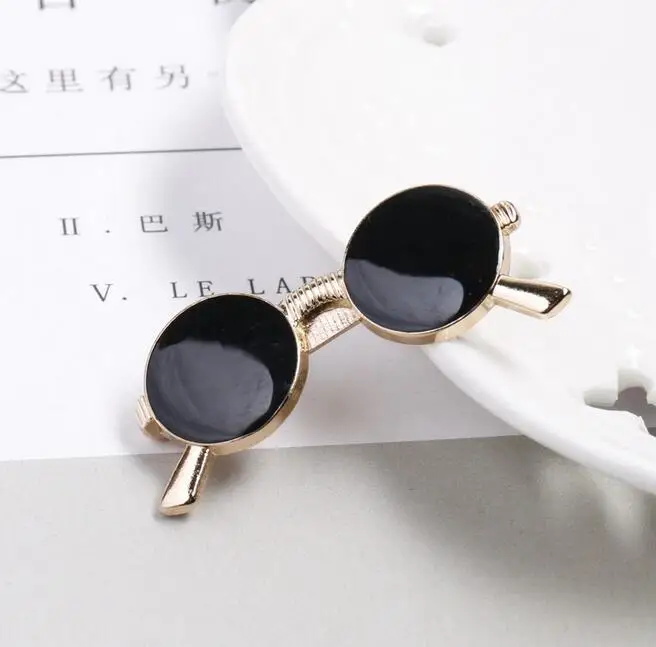 sunglasses 6 стилей зажим для галстука пуля перо очки якорь усы Ключ форма металлический зажим для галстука для мужчин очки коммерческие зажимы галстука Pin - Окраска металла: sunglasses