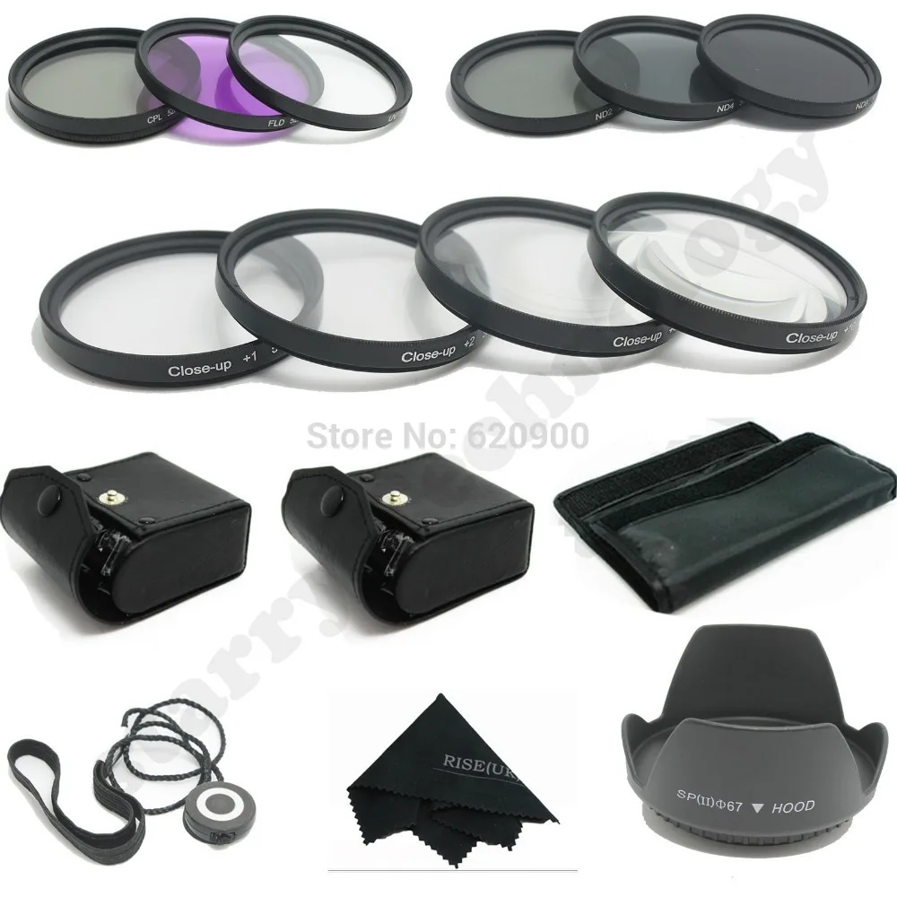 Комплект макрофильтров 58 мм + UV CPL FLD/ ND 2 4 8 18 55 мм|kit front|filter strawkit business |
