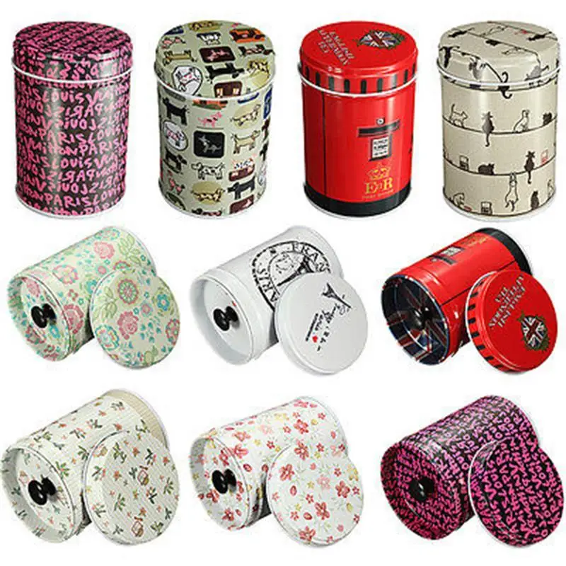 Коробка для хранения чая с двойным покрытием коробка конфет кофе сахара|tin canister|tea