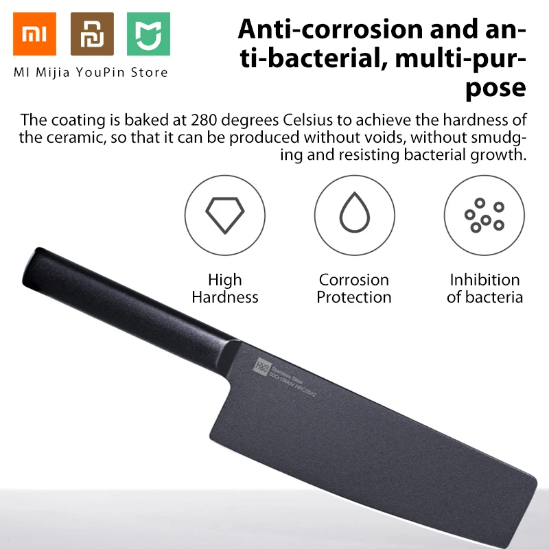 Оригинальный кухонный антипригарный нож Xiaomi Mijia Huohou черный набор ножей из