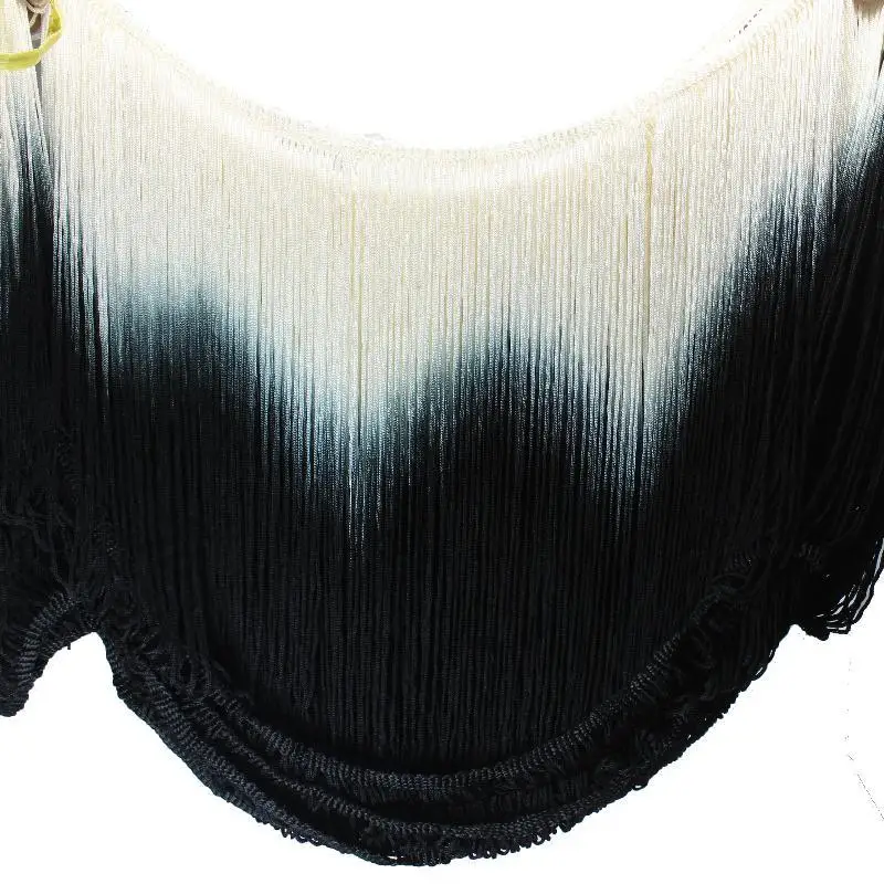 Dip Dye Омбре бахрома кисточка 3 ярдов/партия вискоза латинское платье макраме