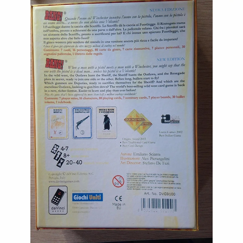 Bang Board Game Paper Card 5-7 Players Chinese Version Family Easy Play | Спорт и развлечения
