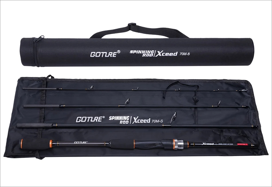 Goture Xceed 1,98 м 2,1 м Приманка Удочка из углеродного волокна телескопическая 4 секции Спиннинг/Литье дорожная Удочка с сумкой