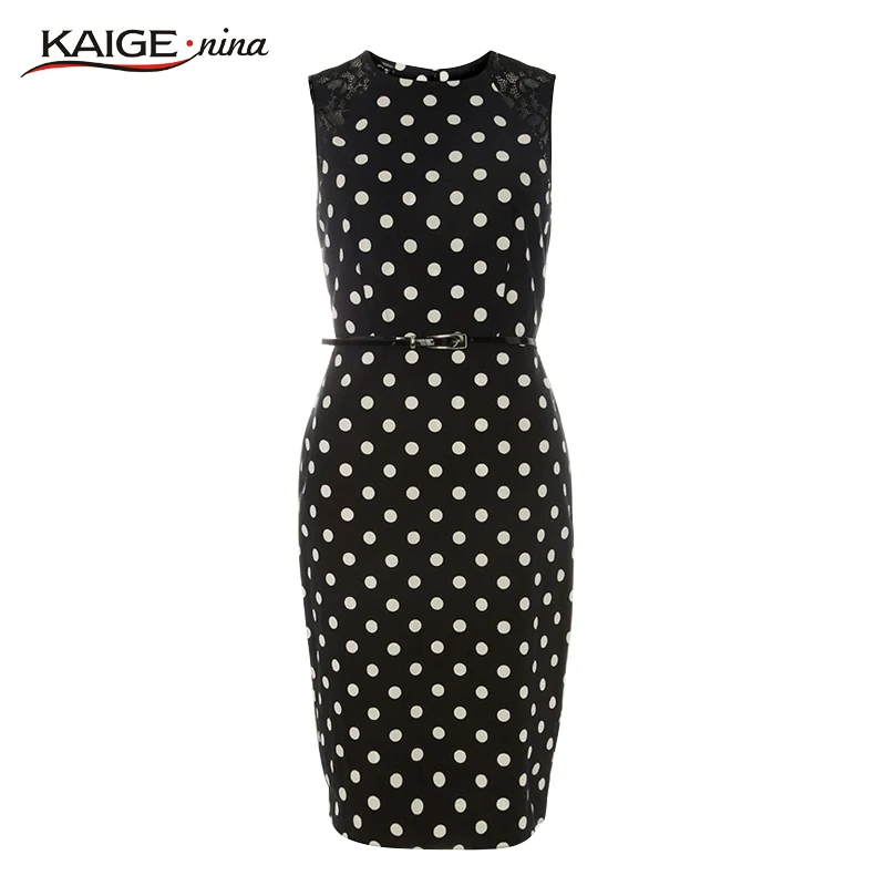 Kaige. Nina новейшие летние женские черно-белые платья без рукавов кружевные