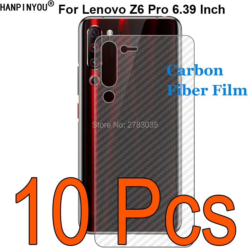 10 шт./партия для lenovo Z6 Pro 6,3" прочная 3D защита от отпечатков пальцев прозрачная углеродная пленка для задней панели экрана