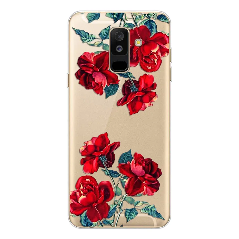 Чехол для samsung Galaxy A6 SM A600, мягкий силиконовый чехол из ТПУ с принтом, чехол на заднюю панель samsung A6 Plus capa A605 A605F, чехол для телефона s
