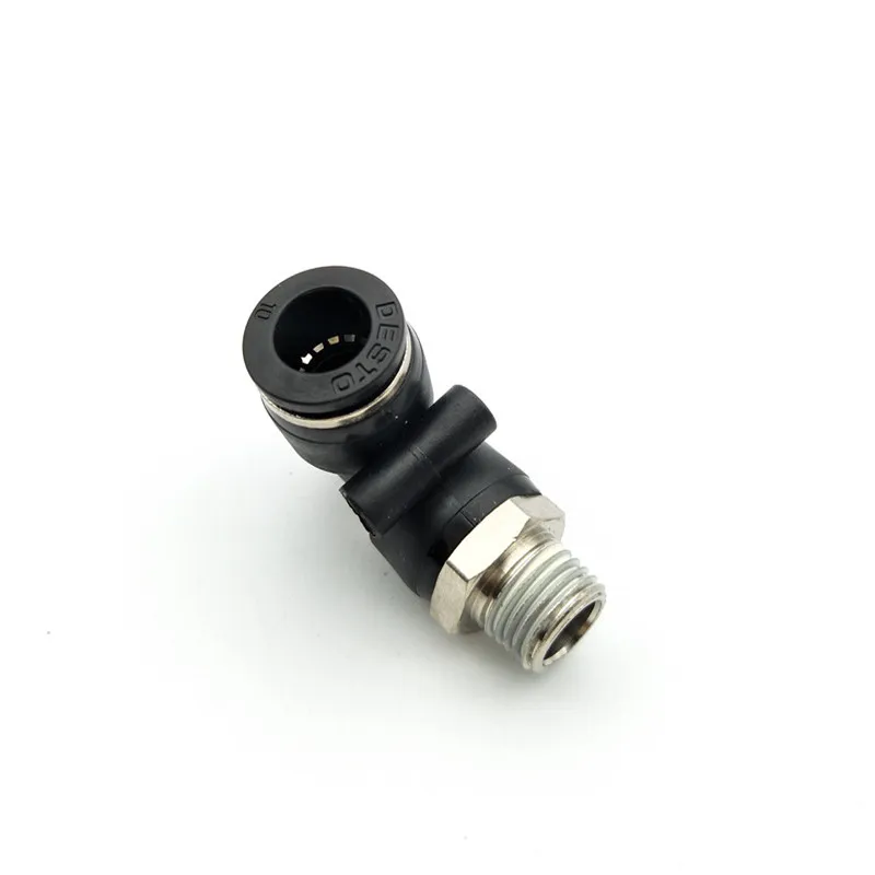 Пневматический быстроразъемный Фиттинг правый угол 1/4 дюйма наружная резьба PT до