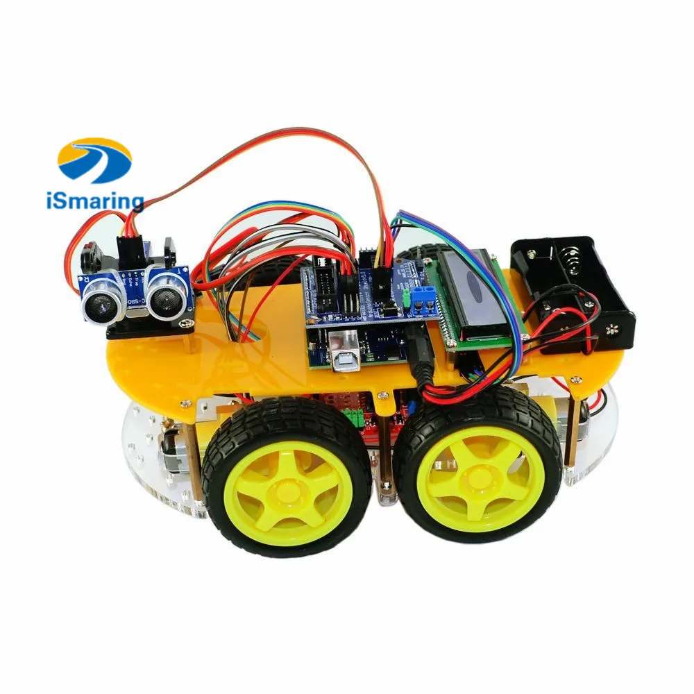 Официальный iSmaring умный автомобиль робот стартовый комплект для Arduino 1602LCD Atmega-328P