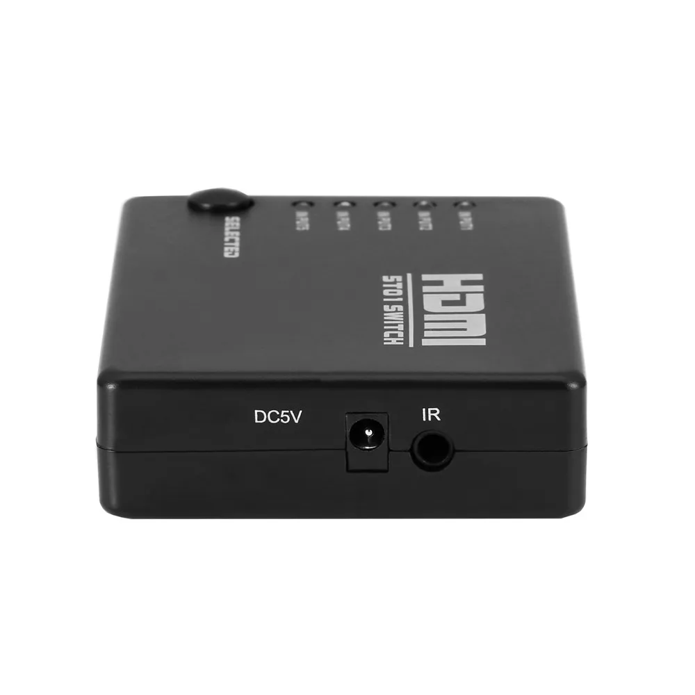 5 в 1 выход 5 портов видео HDMI Переключатель Селектор с CR2025 батарея переключатель разветвитель концентратор и ИК пульт 1080p для HDTV PS3 DVD