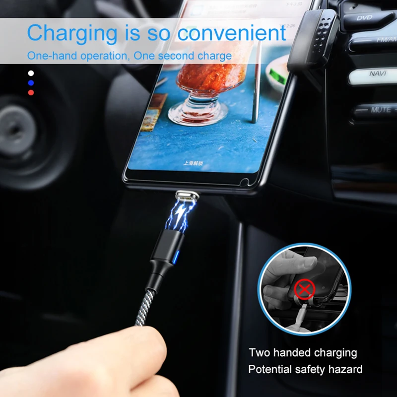 Elough Espark 3 в 1 комплект Магнитный usb-кабель для iphone Micro type-c телефонный кабель Быстрая