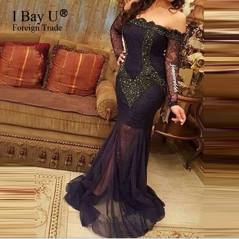 Мягкие кружевные аппликации вышитые бисером винтажные арабские вечерние платья