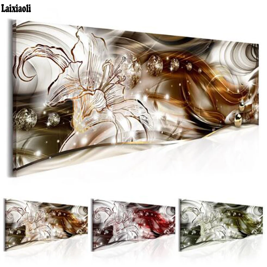 

White Beautiful lily Flowers Diamond Painting Rhinestone 5D DIY Diamond Embroidery,Cross Stitch,Diamond Mosaic Sale,wall Decor