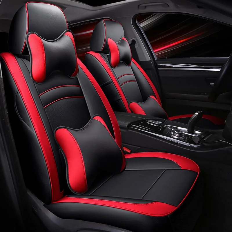 Deluxe Edition Роскошный кожаный чехол для автомобильного сиденья для Toyota Corolla Camry Highlander C-HR CROWN PRIUS VIOS IZOA YARiS make Чехлы для автомобильных сидений - Название цвета: Deluxe Edition