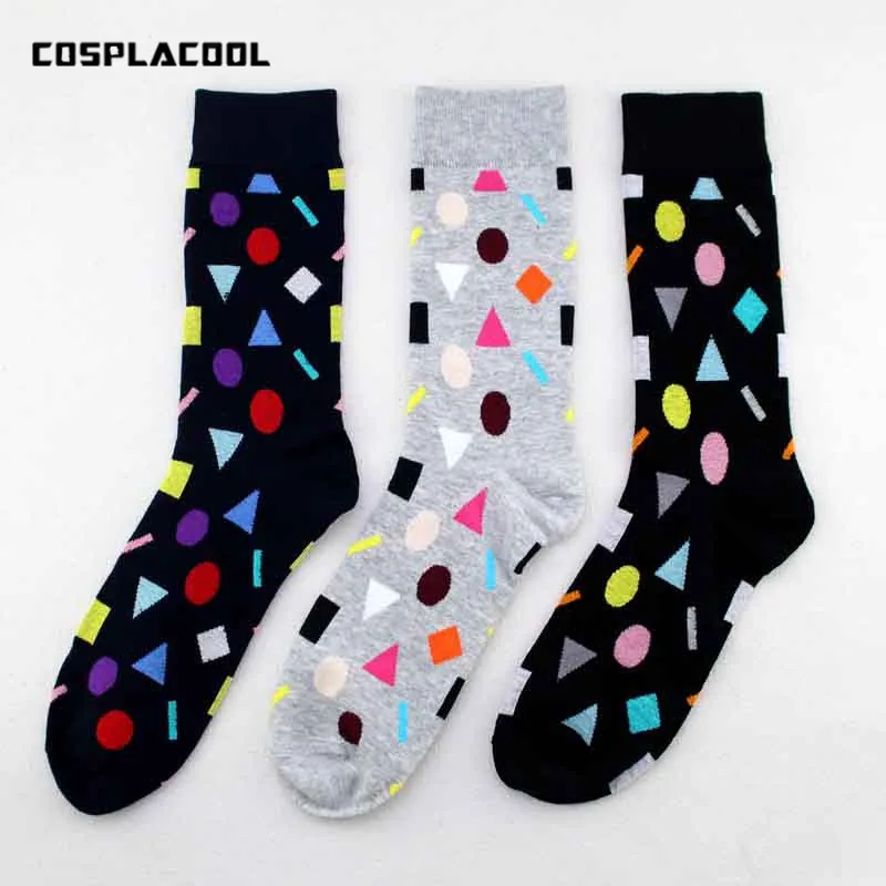 [COSPLACOOL] красочный счастливый скейтборд с геометрическим рисунком оригинальный