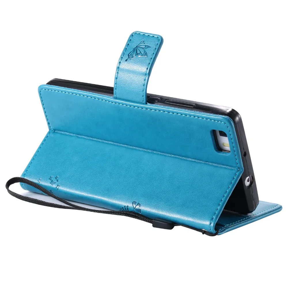 Чехол-кошелек из искусственной кожи PU с изображением листьев дерева кота бабочки