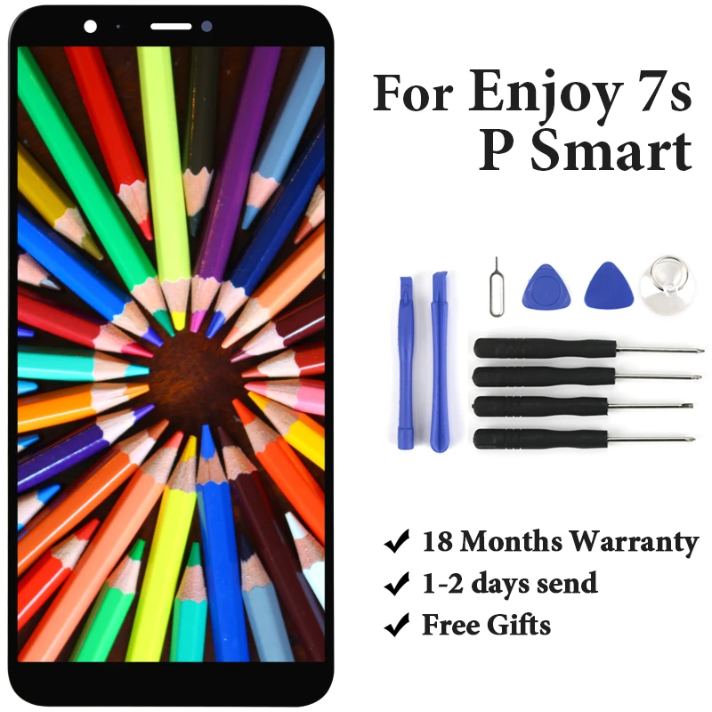BEST For P Smart / Enjoy 7S FIG-LX1 FIG-L21 FIG-ALl0 lcd display for mobile phone assembly replacement with touch screen