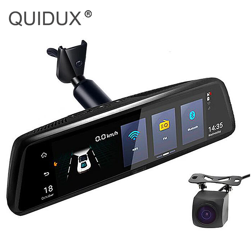 QUIDUX 10 &quot4G Android Автомобильная зеркальная камера заднего вида Full HD 1080P