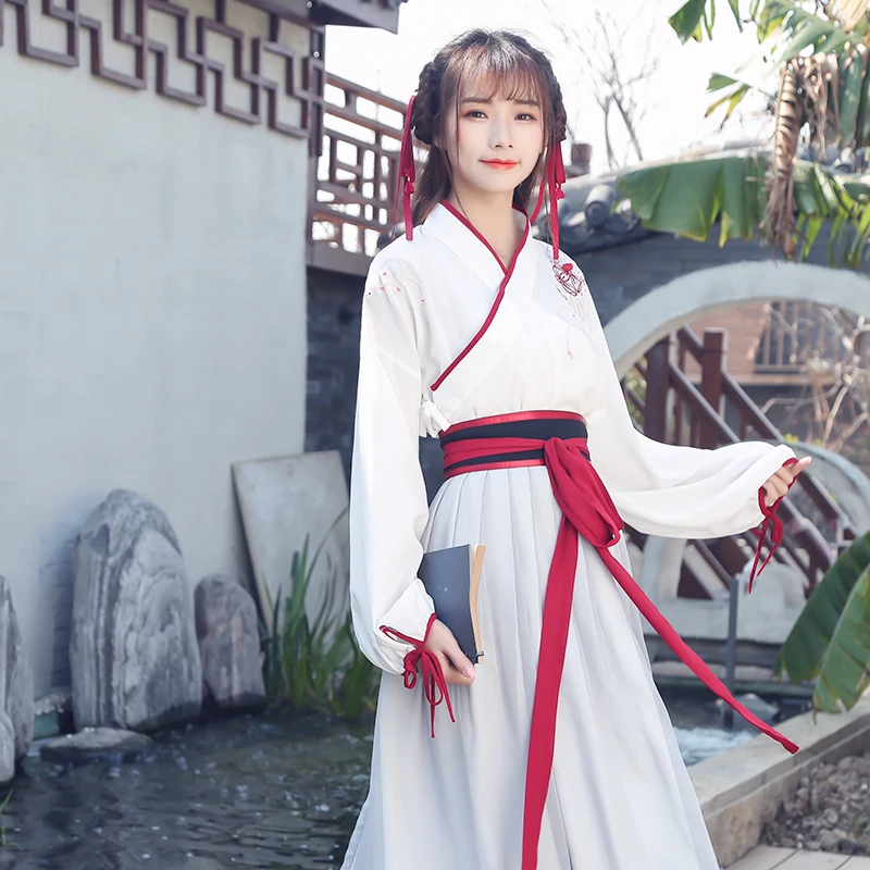 Женский костюм в стиле боевых искусств Hanfu Сказочная элегантная свежая и древняя