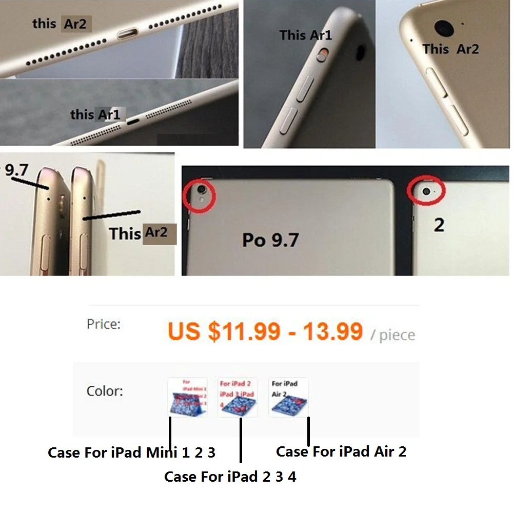 Чехол из искусственной кожи с синей бабочкой и подставкой для iPad Air 2 3 4 Mini 1 3|ipad mini