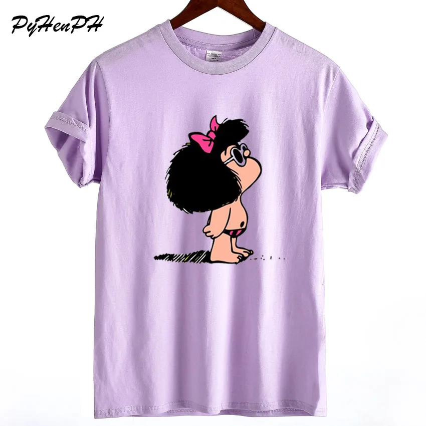 Toda Mafalda футболка женские летние топы с короткими рукавами Harajuku хлопковая свободная футболка женская хип-хоп потрясающая футболка с круглым вырезом