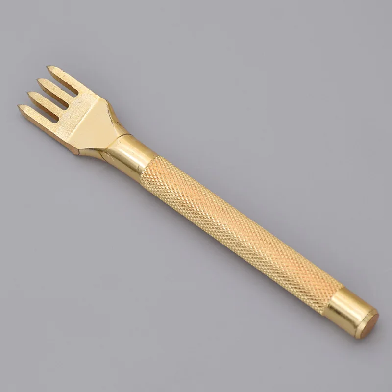 Золотой цвет для шнуровки сшивания зубила металлические алмазные кожаные