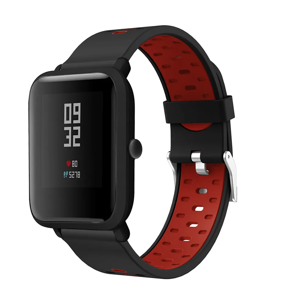 20 мм силиконовый ремешок для Xiaomi Huami Amazfit Bip S Pace Lite Youth Watch сменный спортивный