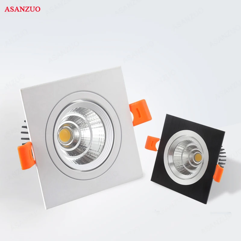 Светодиодные светильники 7W12W AC85 265V квадратный серебристый черный белый