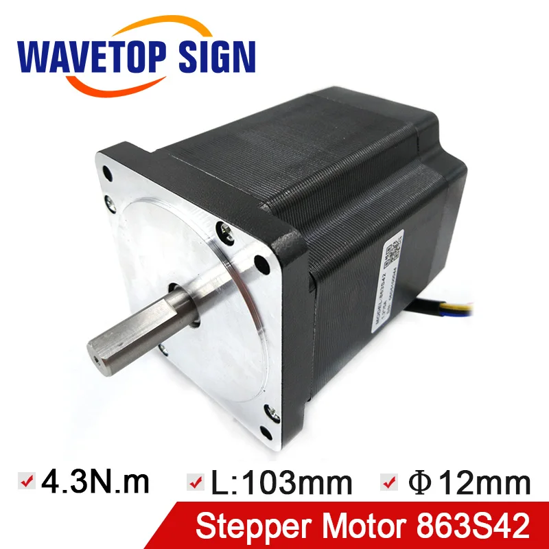 

Leadshine Nema 34 Stepper Motor 863S42 Holding Torque 4.3N.m Use For Laser Engraving Machine CNC Router