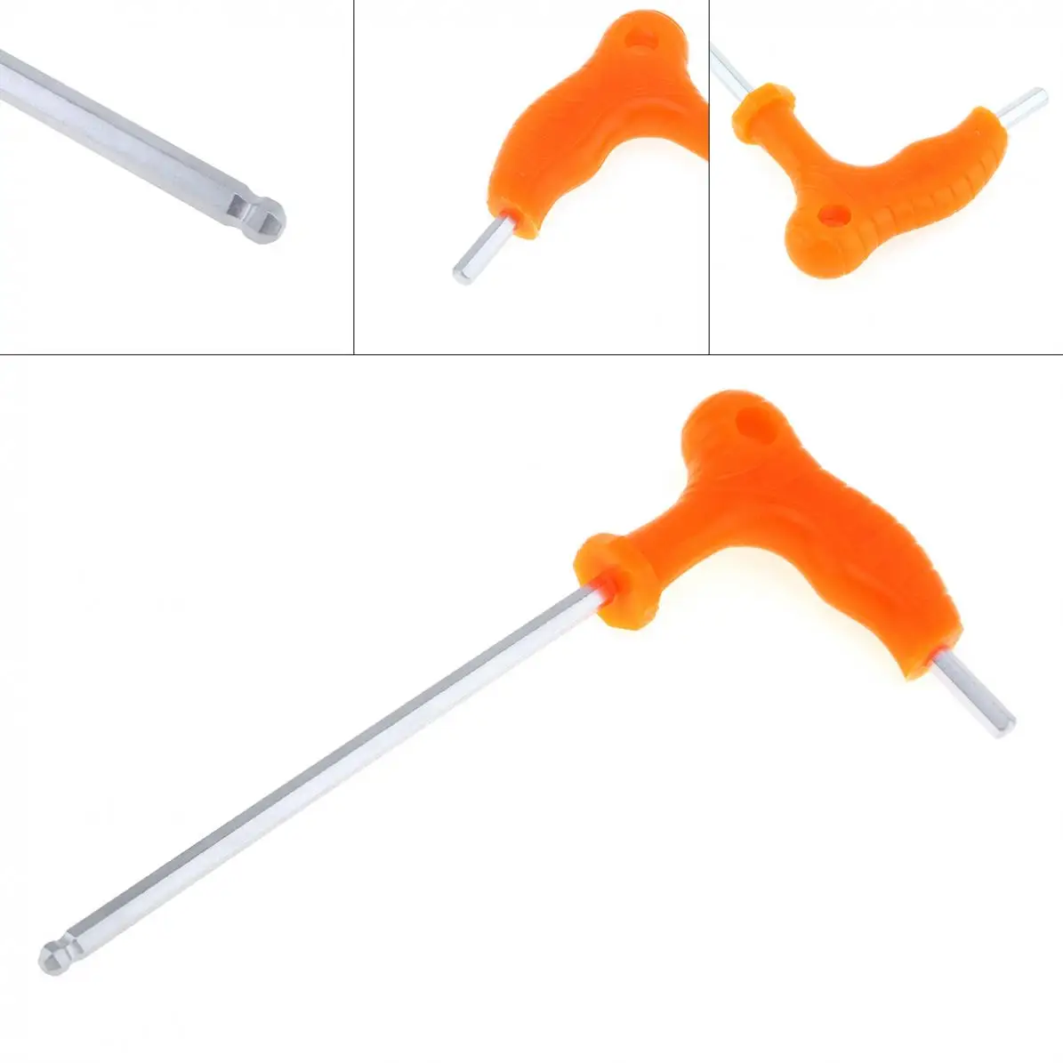 Шестигранный Ключ Т типа 4 мм с шаровой головкой и пластиковой ручкой для