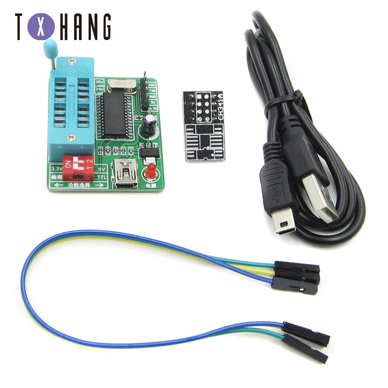 Плата Bios MX25L6405 W25Q64 USB программист ЖК горелка CH341A Progammer для 24 25 серий|Интегральные