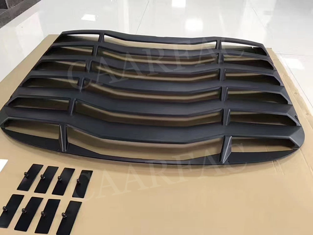 ABS черный Защита от солнца на заднее стекло Авто Декоративные жалюзи для Ford mustang