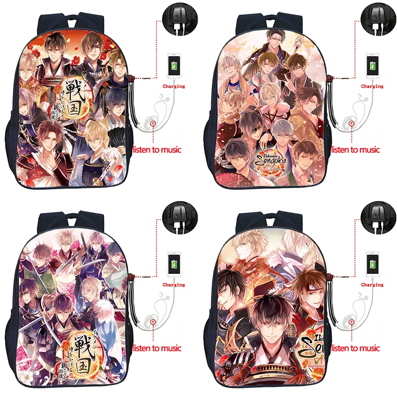 

Рюкзак IKEMEN SENGOKU для мужчин и женщин, дорожная красивая сумка для школы и путешествий, для подростков